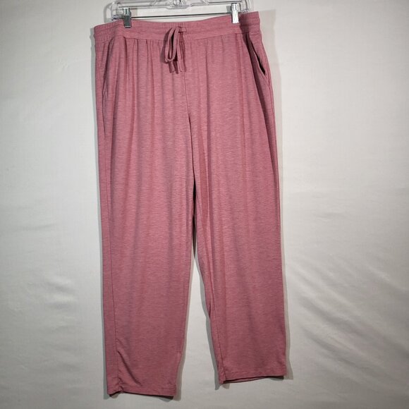 AnyBody Pants - AnyBody Woman's Lightweight Lounge Pant Size Large Pink Heather